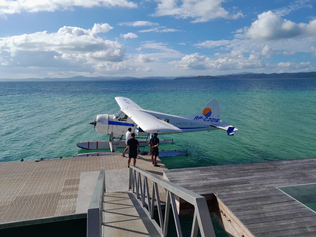 Seaplane charter to high-end resort 